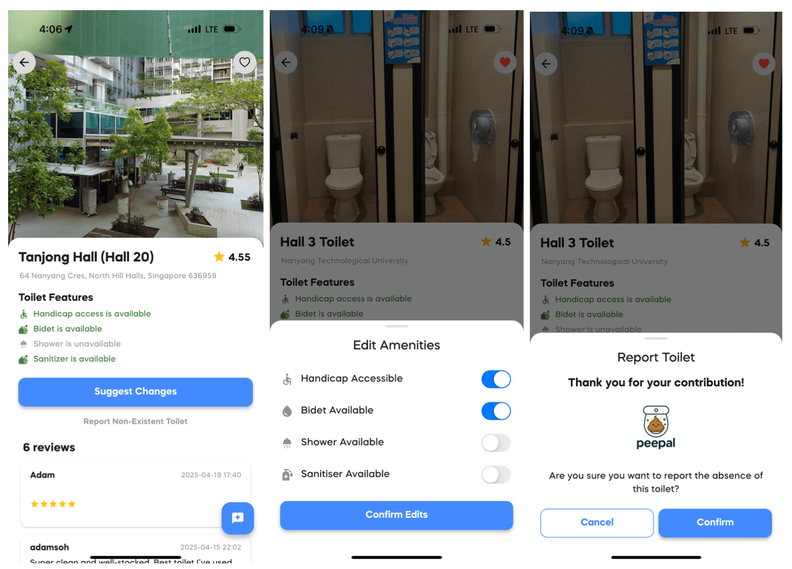 Peepal -  Toilet Finder Application